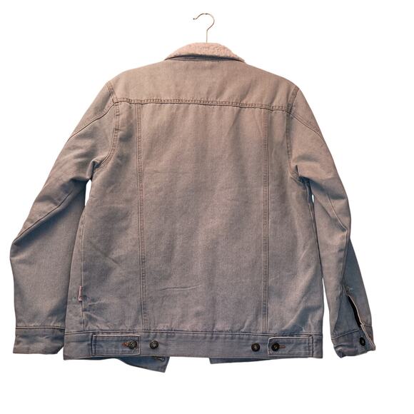 Brooklyn Cloth Men's Sherpa Lined Denim Truckers Blue Jean Jacket Size Small - Picture 2 of 9